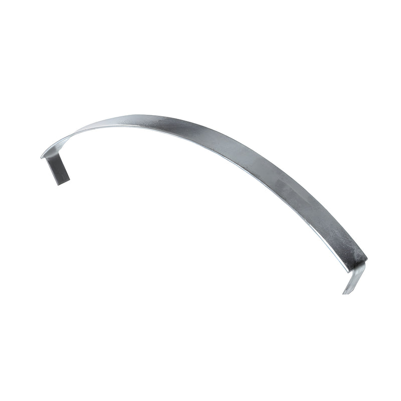 A single metal flat tension spring used for window screen frames.