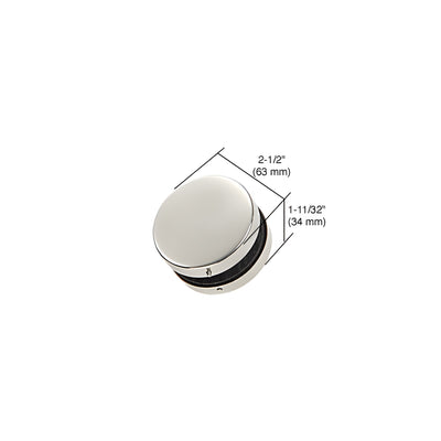 CRL Polished Stainless PTH Series Patch Fitting Glass Connector