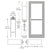 CRL-U.S. Aluminum Clear Anodized Custom Single Series 550 Wide Stile Geared Hinge Entrance Door for Panic and Overhead Concealed Door Closer
