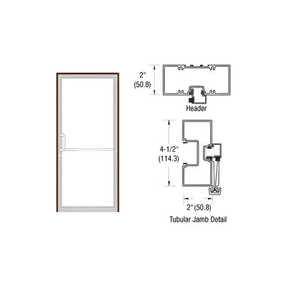 CRL-U.S. Aluminum Custom Size Dark Bronze/Black Anodized Class 1 Series 451 Tubular Gear Hinge Up and Over Frame Complete (1F)