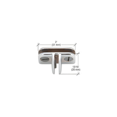 CRL Chrome Three-Way 90 Degree Adjustable Shelf Connector