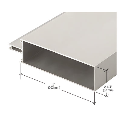 CRL-U.S. Aluminum 8" Captured Glazed Vertical Mullion for 1" Glass, Clear Anodized Class 1 - 24'- 2"