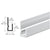 CRL Brite Anodized Deep Nose Heavy Indented Back Aluminum 1/4" J-Channel