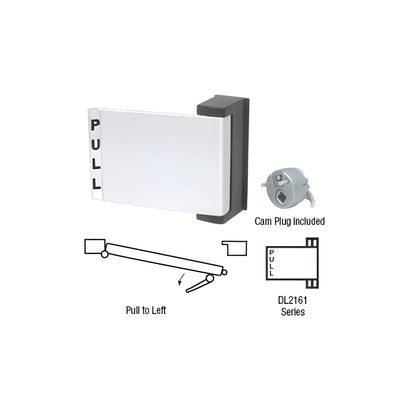 CRL Satin Chrome Universal Push-Pull Paddle Handle - Pull to Left
