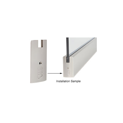 CRL Brushed Stainless 4" Square End Cap for Sidelite Rails with 3/4" Glass