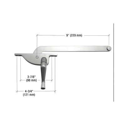 CRL Aluminum 9" Left Hand Teardrop Series Casement Window Operator