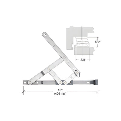 CRL 16" 4-Bar Secure Style Casement Hinge