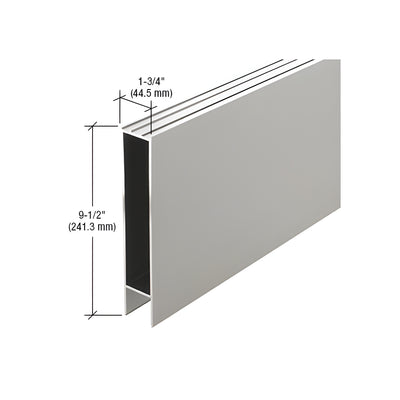 CRL-U.S. Aluminum Clear Anodized 9-1/2" A.D.A. Bottom Rail - 13'-6"