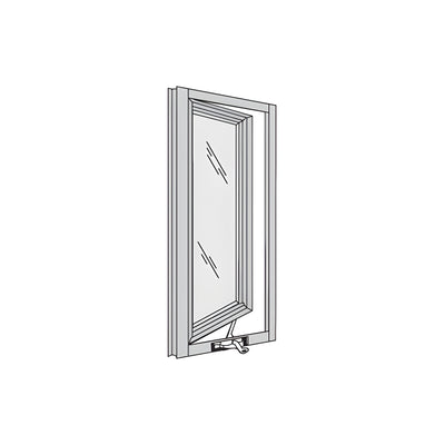 CRL-U.S. Aluminum Class I Bronze Anodized 7400 Series Out-Swing Casement Window for 1" Glazing
