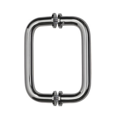 CRL Polished Chrome 6" Tubular Back-to-Back 3/4" Diameter Shower Door Pull Handles