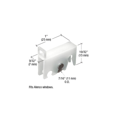 CRL 7/16" Steel Sliding Window Roller for Alenco Windows