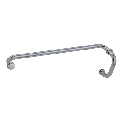 CRL Brushed Nickel 6" Pull Handle and 24" Towel Bar BM Series Combination With Metal Washers