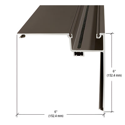 CRL-U.S. Aluminum 90 Degree Corner Half Section, Bronze Black Anodized - 24'-2"