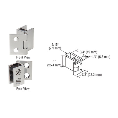 CRL Brushed Nickel 1" Wall Mount Set Screw Hinge