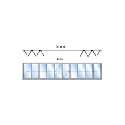 CRL Custom KYNAR® Paint S55R Monterey 5+5 Bi-Fold Bi-Part Interior Swing with Flush Sill
