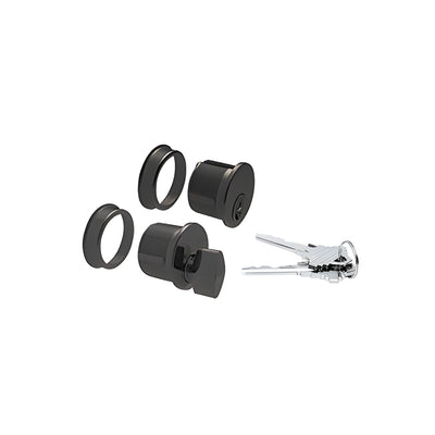CRL Matte Black Keyed Cylinder/Thumbturn Combo
