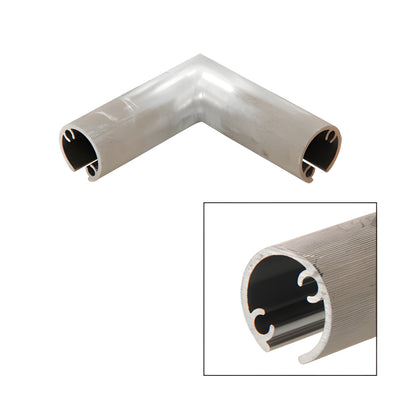 CRL Mill Aluminum 1-1/2" Diameter Hand Rail 90 Degree Corner