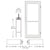CRL-U.S. Aluminum White KYNAR® Paint Custom Size Single Series 550 Wide Stile Butt Hinge Entrance Door for Surface Mount Door Closer