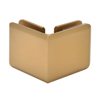 CRL Modern Gold Beveled Style 90º Glass-to-Glass Clamp