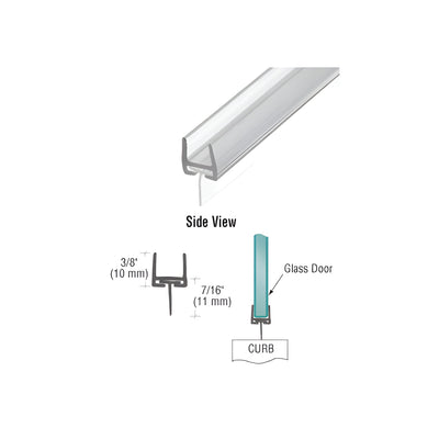 CRL Polycarbonate Bottom Rail With Wipe for 5/16" Glass