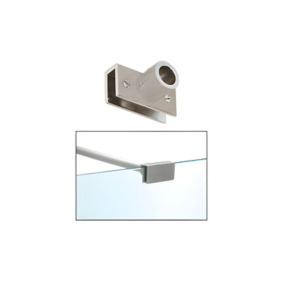 CRL Brushed Nickel Adjustable Slim Line Glass Mount Fitting