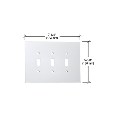 CRL Clear Triple Toggle Acrylic Mirror Plate