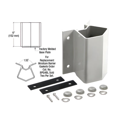 CRL Silver Metallic Outside 135 Degree Fascia Mounted Bracket