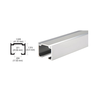 CRL Satin Anodized Masteroll Enclosed Double Overhead Track for Pass-Thru Windows