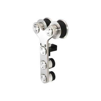 CRL Polished Stainless Double Roller Laguna Roller with Anti-lift and Soft Brake Bracket