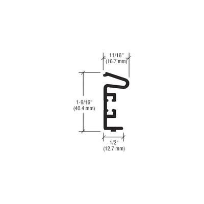 CRL-U.S. Aluminum Wall Jamb Filler, Clear Anodized Class 1 - 24'-2"