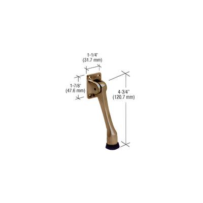 CRL Bronze Door Mounted 4-1/2" Heavy-Duty Stop and Holder