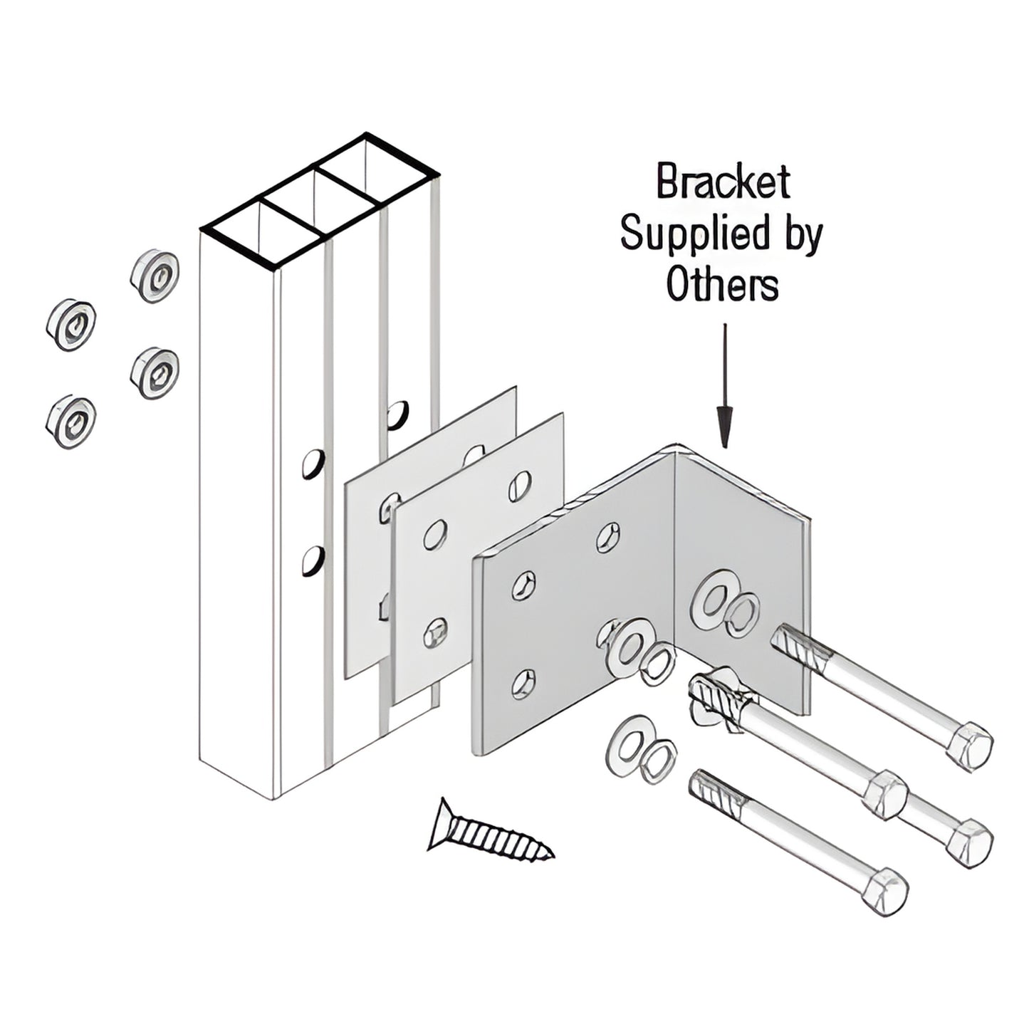 CRL-U.S. Aluminum Jamb Mullion Anchor 6-Pack | Door Frame Hardware