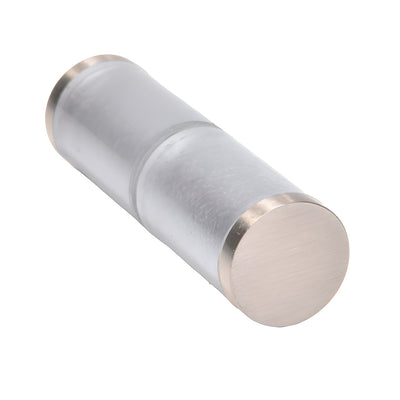 CRL Brushed Nickel Cylinder Style Back-to-Back Shower Door Knobs With Plastic Sleeve