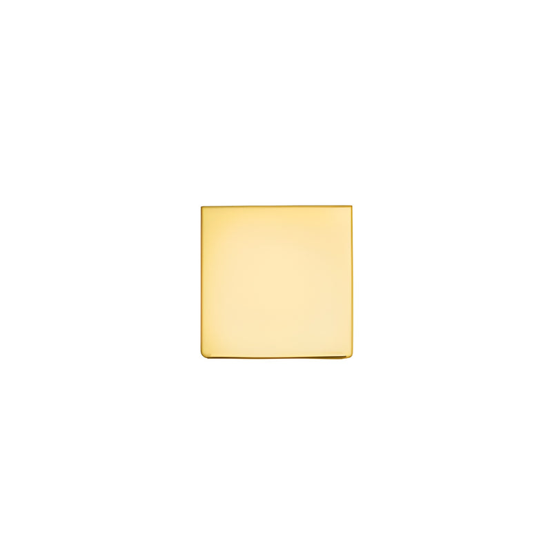 A square-shaped CRL-Blumcraft C7502 end cap featuring a polished brass finish.