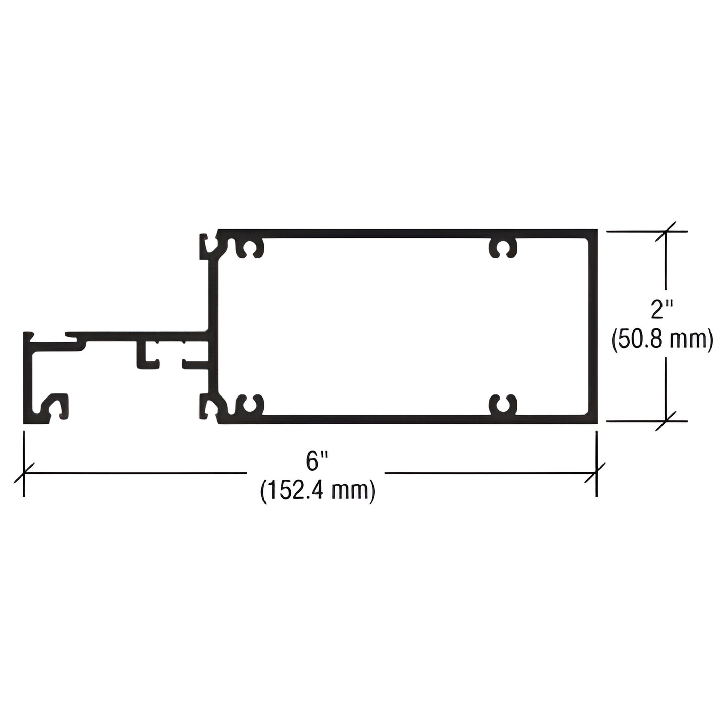 CRL-U.S. Aluminum Intermediate Horizontal Rail, Custom Painted 24'-2"