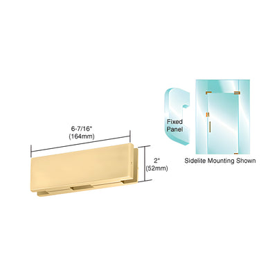 CRL Polished Brass EUR Series Sidelite or Glass Door Mounted Keeper