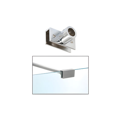 CRL Polished Chrome Adjustable Slim Line Glass Mount Fitting