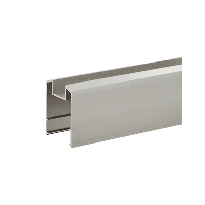 CRL Clear Anodized 200, 300, 350 and 400 Series 241" Long Horizontal Double Glass Mid-Rail