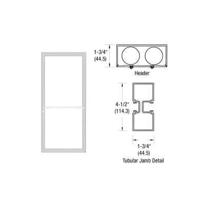 CRL-U.S. Aluminum Custom Sized Clear Anodized Series 450 Tubular Center Hung Pivot Up and Over Frame Complete (1F)