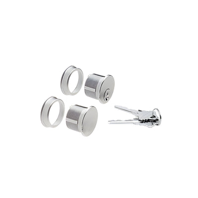 CRL Brushed Stainless Keyed Cylinder and Dummy Combo
