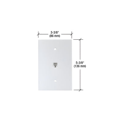 CRL Clear Telephone Jack Acrylic Mirror Plate