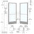 CRL-U.S. Aluminum Clear Anodized Custom Pair 72" x 84" Series 250 Narrow Stile Gear Hinge Entrance Door