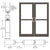 CRL-U.S. Aluminum Class I Bronze Black Anodized Custom Pair Series 400 Medium Stile Center Pivot Entrance Doors For Panics and Overhead Concealed Door Closers