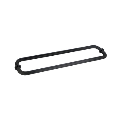 CRL Matte Black 18" BM Series Back-to-Back Tubular Towel Bars with Metal Washers