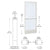 CRL-U.S. Aluminum White KYNAR® Paint 250 Series Narrow Stile (LHR) HLSO Single 3'0 x 7'0 Center Hung for OHCC w/Standard Push Bars Complete Door Std. Lock and 9-1/2" Bottom Rail