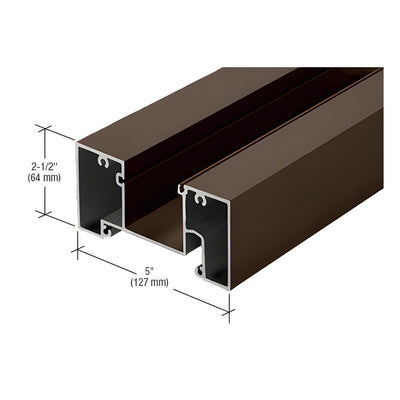 CRL-U.S. Aluminum Head Mullion for 1" Glass, 24'-2", Dark Bronze/Black Anodized Class 1