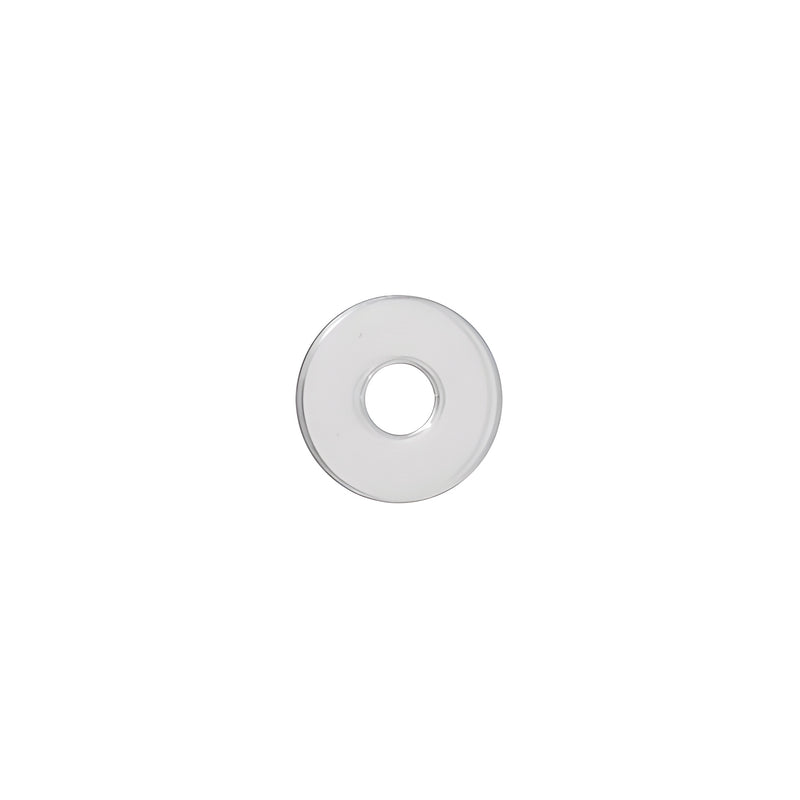 A single circular clear vinyl replacement washer with a center hole shown against a white background.