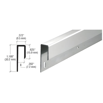 CRL Brite Anodized 1/4" Deep Nose Aluminum J-Channel