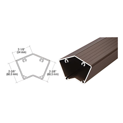 CRL Matte Bronze 200, 300, 350, and 400 Series 135 Degree 241" Post Extrusion