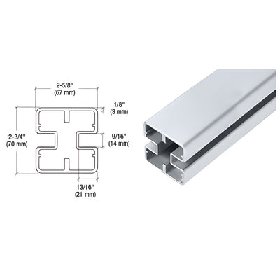 CRL Mill Heavy-Duty Windscreen Post Only - 48"